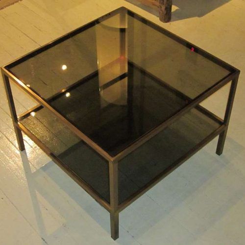 Brass Smoked Glass Cocktail Tables (Photo 4 of 20)