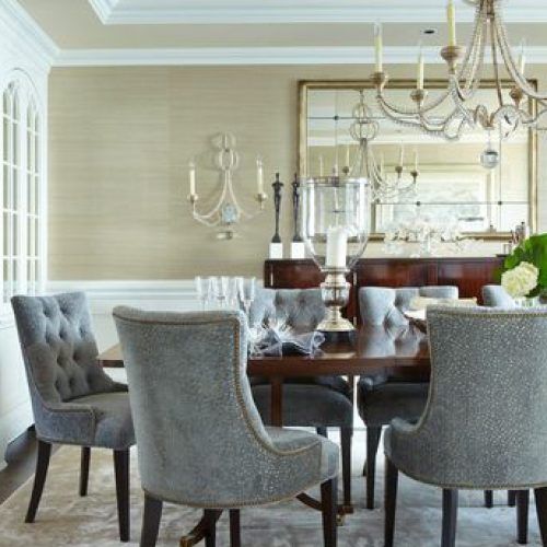 Palazzo 7 Piece Dining Sets With Pearson Grey Side Chairs (Photo 2 of 20)