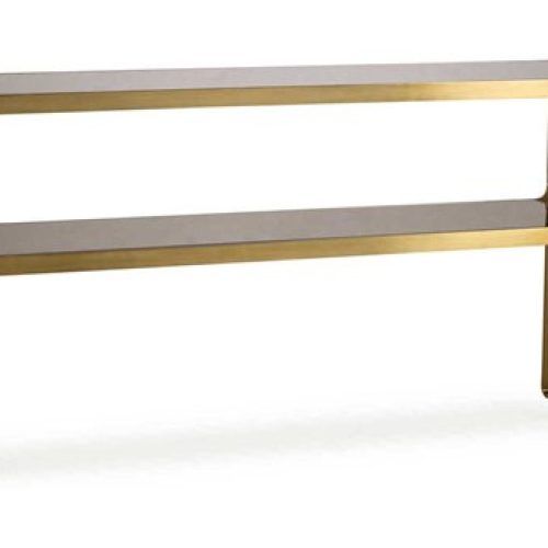 Bronze Metal Rectangular Console Tables (Photo 2 of 20)