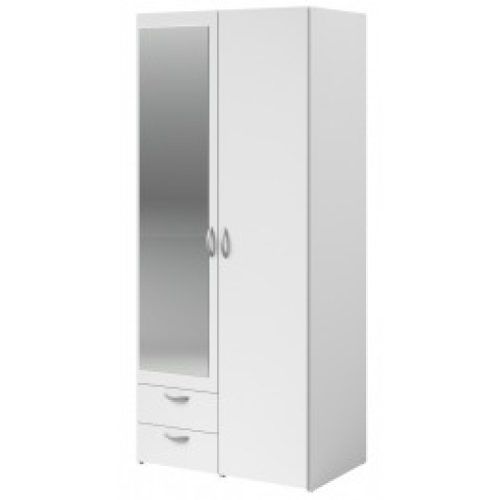White 2 Door Wardrobes With Drawers (Photo 5 of 20)