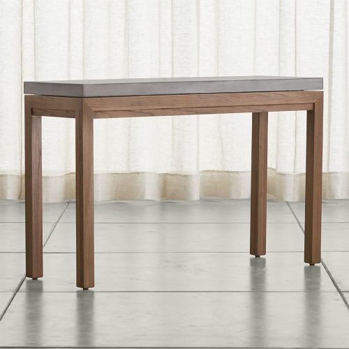 Parsons Travertine Top & Brass Base 48X16 Console Tables (Photo 11 of 20)