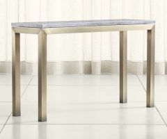 2024 Best of Parsons White Marble Top & Stainless Steel Base 48x16 Console Tables