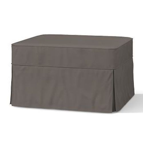 Textured Gray Cuboid Pouf Ottomans (Photo 13 of 20)