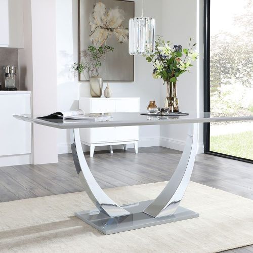Glossy Gray Dining Tables (Photo 10 of 20)