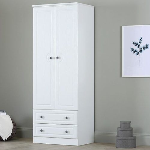 White 2 Door Wardrobes With Drawers (Photo 4 of 20)