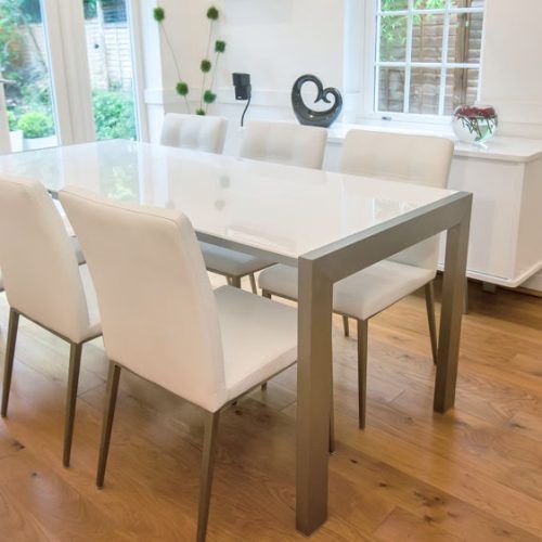 Cream Gloss Dining Tables And Chairs (Photo 18 of 20)