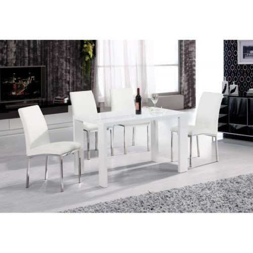 White High Gloss Dining Tables And 4 Chairs (Photo 5 of 20)