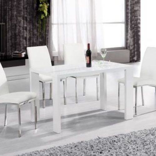 High Gloss White Dining Tables And Chairs (Photo 12 of 20)