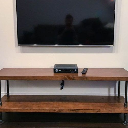 Industrial Tv Stands With Metal Legs Rustic Brown (Photo 10 of 20)