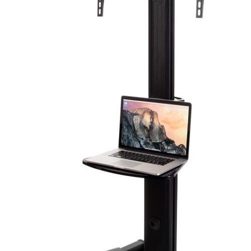 Easyfashion Adjustable Rolling Tv Stands For Flat Panel Tvs (Photo 5 of 20)