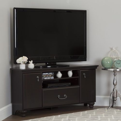 Woven Paths Transitional Corner Tv Stands With Multiple Finishes (Photo 3 of 20)