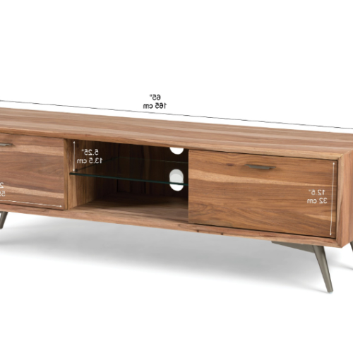 Media Console Cabinet Tv Stands With Hidden Storage Herringbone Pattern Wood Metal (Photo 15 of 20)