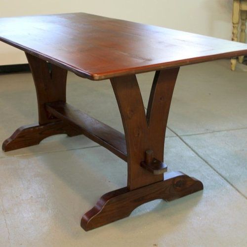 Minerva 36'' Pine Solid Wood Trestle Dining Tables (Photo 10 of 20)