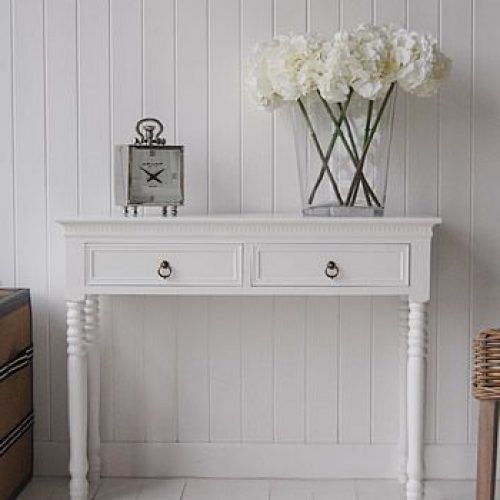 Antique White Black Console Tables (Photo 6 of 20)