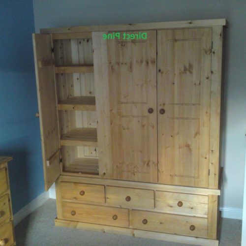 Pine Wardrobes With Drawers And Shelves (Photo 6 of 20)