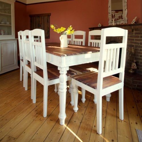 Pine Wood White Dining Chairs (Photo 14 of 20)