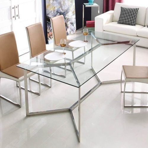 Glass And Stainless Steel Dining Tables (Photo 2 of 20)