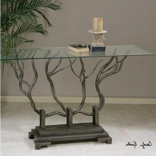 Geometric Glass Modern Console Tables (Photo 11 of 20)