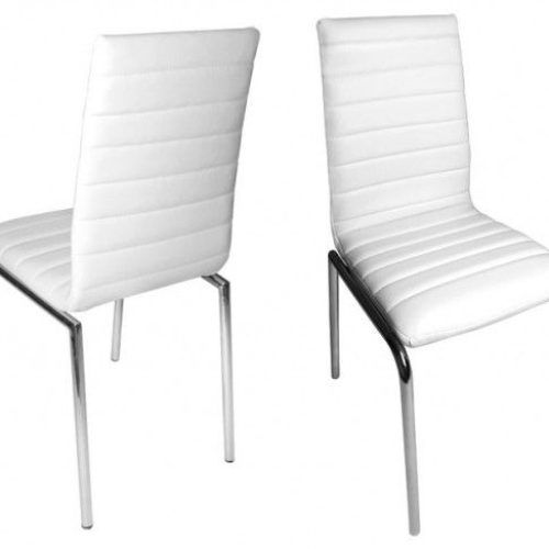 White Leather Dining Chairs (Photo 15 of 20)