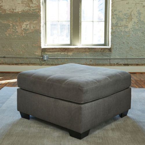 French Linen Black Square Ottomans (Photo 19 of 20)