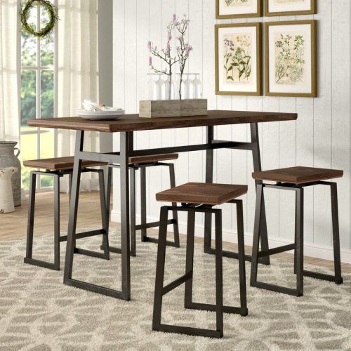 Denzel 5 Piece Counter Height Breakfast Nook Dining Sets (Photo 12 of 20)