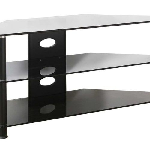 Space Saving Black Tall Tv Stands With Glass Base (Photo 13 of 20)