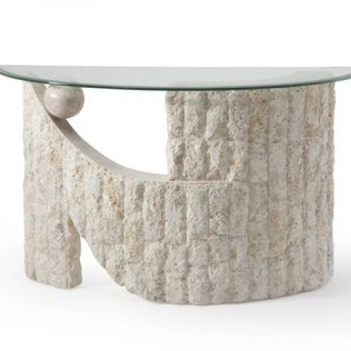 Glass And Pewter Oval Console Tables (Photo 16 of 20)