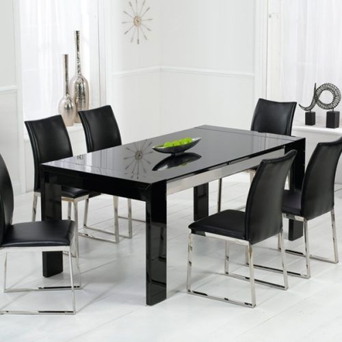 Black Gloss Dining Tables And 6 Chairs (Photo 11 of 20)