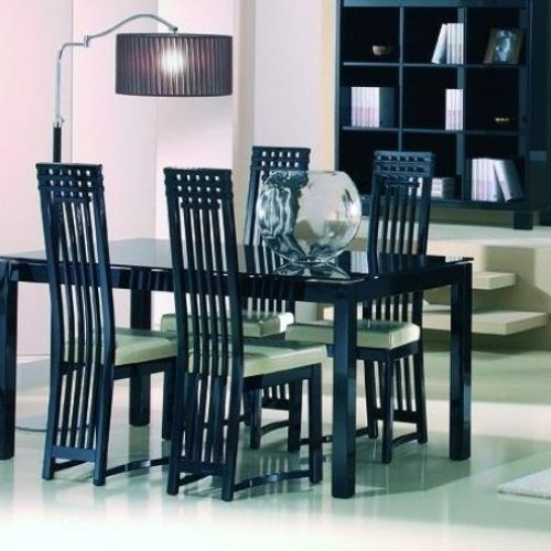 Black Gloss Dining Furniture (Photo 17 of 20)