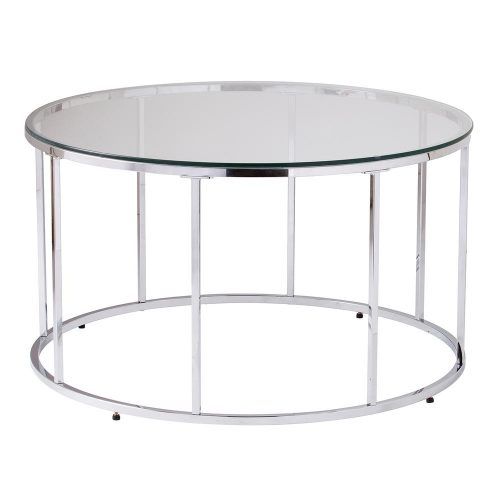 Contemporary Chrome Glass Top And Mirror Shelf Coffee Tables (Photo 15 of 20)