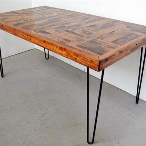 Dining Tables With Metal Legs Wood Top (Photo 8 of 20)