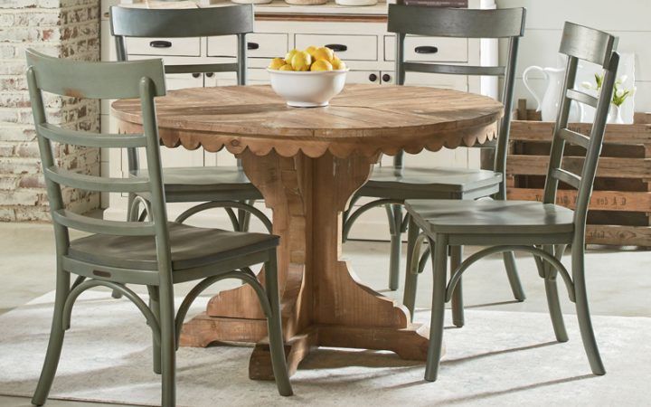 2024 Popular Magnolia Home Top Tier Round Dining Tables