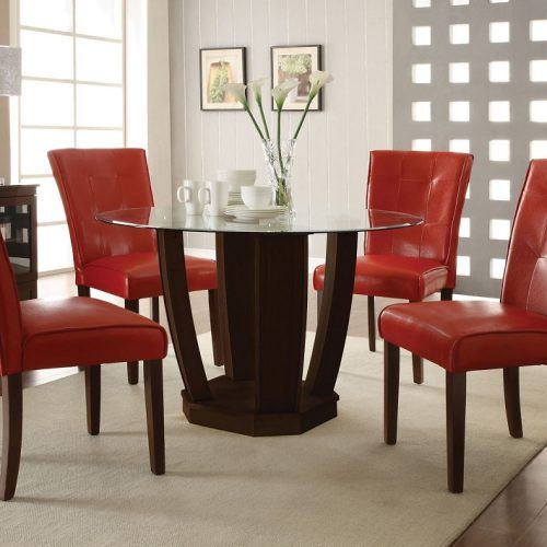 Glass Dining Tables And Leather Chairs (Photo 13 of 20)