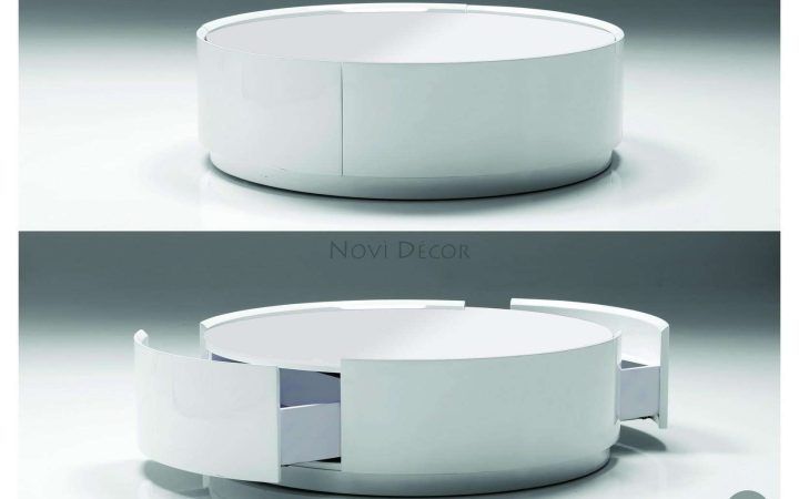 2024 Popular Round Coffee Table Storages