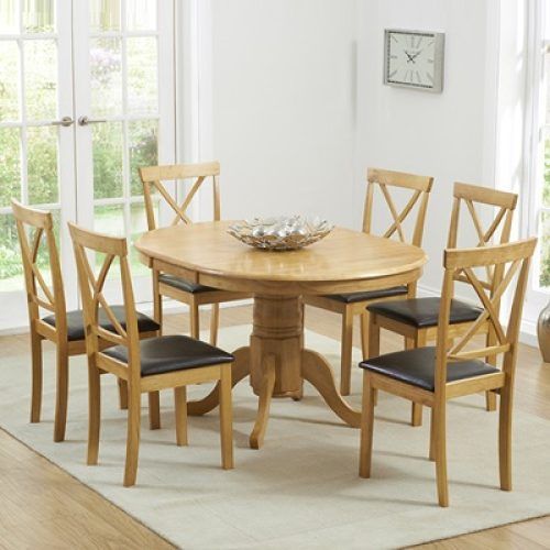 Round Oak Extendable Dining Tables And Chairs (Photo 5 of 20)