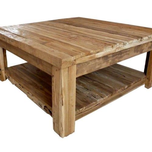 Rustic Square Coffee Table With Storage (Photo 12 of 20)