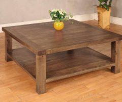 20 Photos Square Wooden Coffee Table