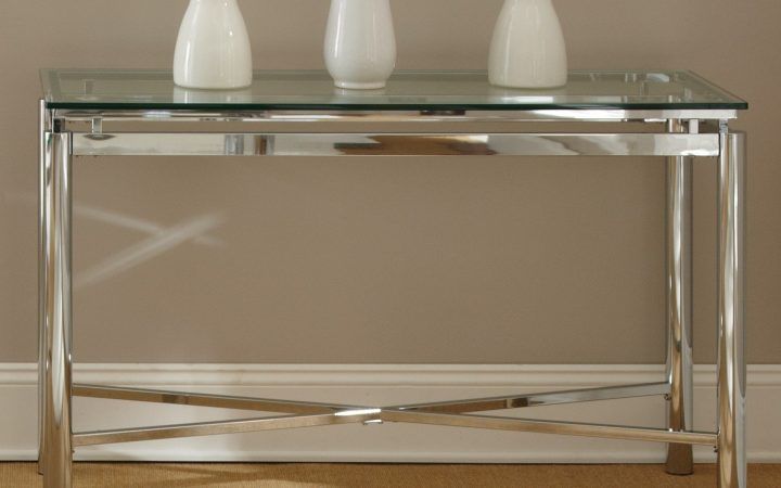 2024 Latest Strick & Bolton Jules Chrome and Glass Coffee Tables