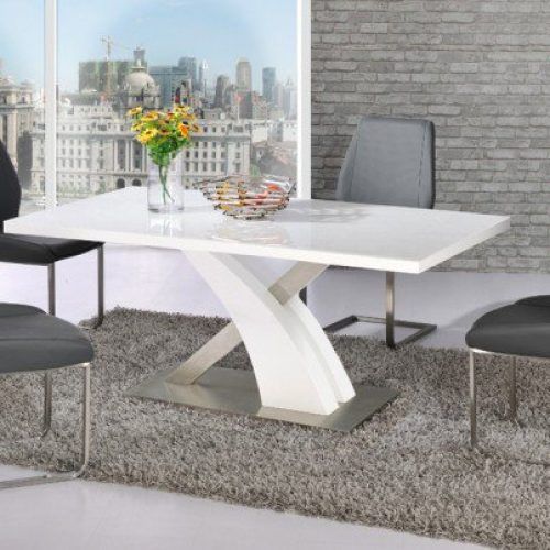 White High Gloss Dining Tables And 4 Chairs (Photo 2 of 20)