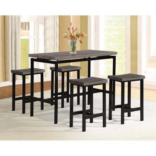 Mysliwiec 5 Piece Counter Height Breakfast Nook Dining Sets (Photo 4 of 20)