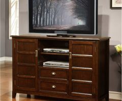 20 Collection of Alden Design Wooden Tv Stands with Storage Cabinet Espresso
