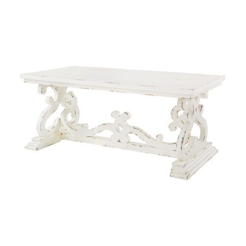 Square Weathered White Wood Coffee Tables (Photo 16 of 20)