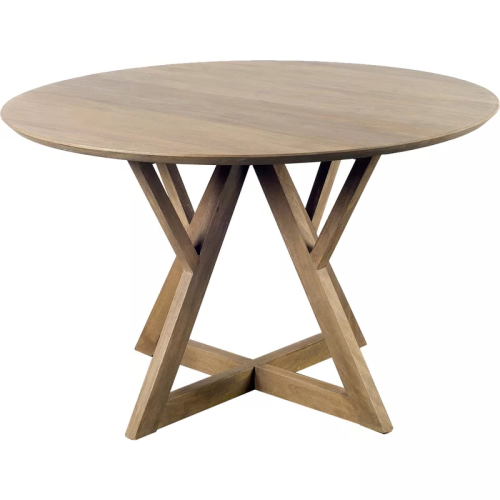 Carelton 36'' Mango Solid Wood Trestle Dining Tables (Photo 5 of 20)