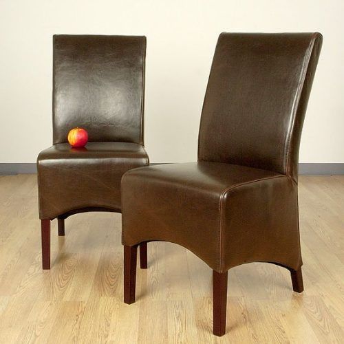 Dark Brown Leather Dining Chairs (Photo 15 of 20)