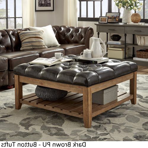 Lennon Pine Planked Storage Ottoman Coffee Tables (Photo 9 of 20)