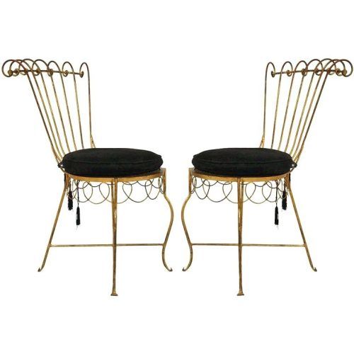 Magnolia Home Peacock Blackened Bronze Metal Side Chairs (Photo 20 of 20)