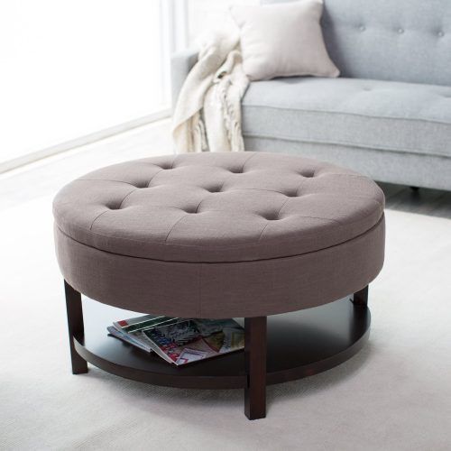 Round Button Tufted Coffee Tables (Photo 3 of 20)