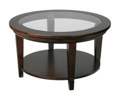 20 Ideas of Round Wood and Glass Coffee Tables