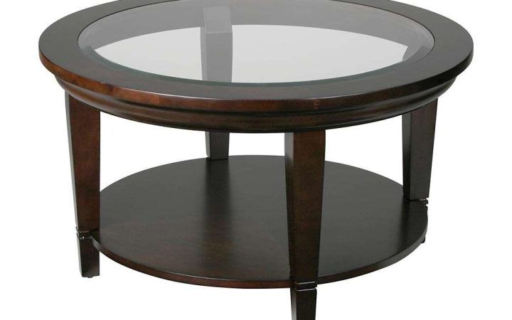 20 Ideas of Round Wood and Glass Coffee Tables