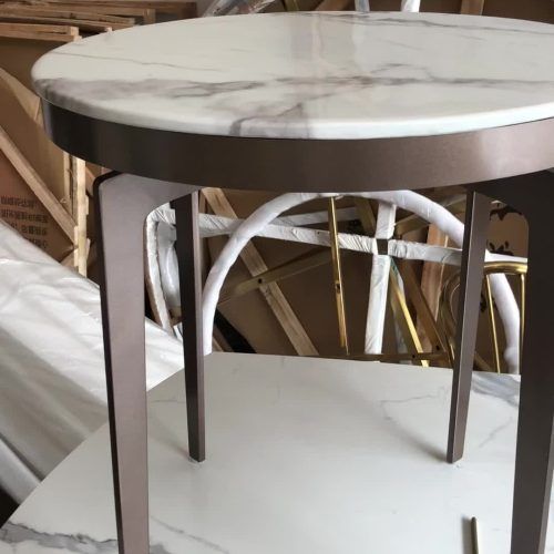 White Marble Gold Metal Coffee Tables (Photo 5 of 20)